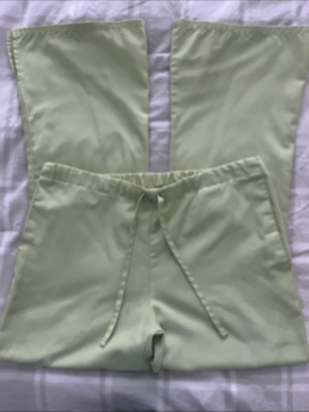NWOT Cherokee Light Sage Drawstring Wide-Leg Track Pants